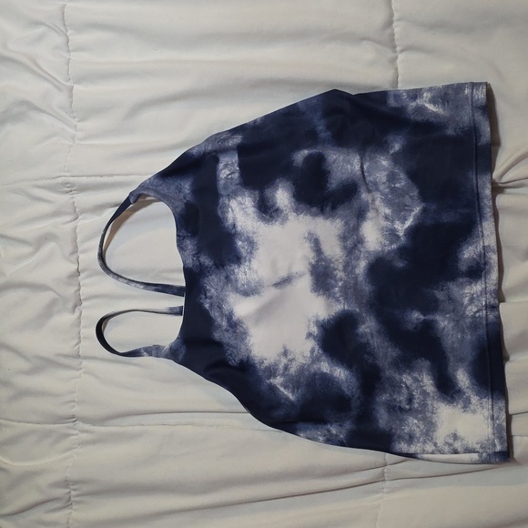 Blue and White Tie-Dye Tank Top - Picture 1 of 1